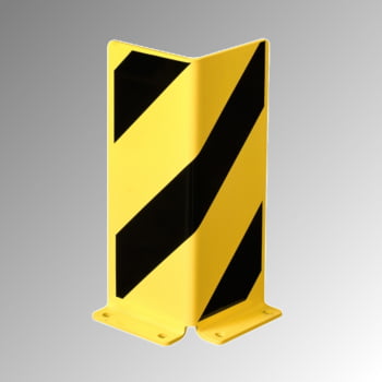 Anfahrschutz aus Stahl, 5 mm - Winkelprofil - 400 x 160 x 160 mm (HxBxT) - gelb/schwarz