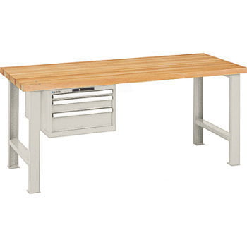 Werkbank - 0,6 t - (HxBxT) 840 x 1.500 x 750 mm - 3 Schubladen - blau