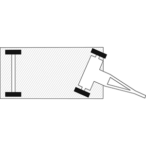 Industrieanhänger, 1-Achs-Drehschemellenkung, Ladefläche BxT 3000x1500 mm, Traglast 5000 kg, Luftbereifung
