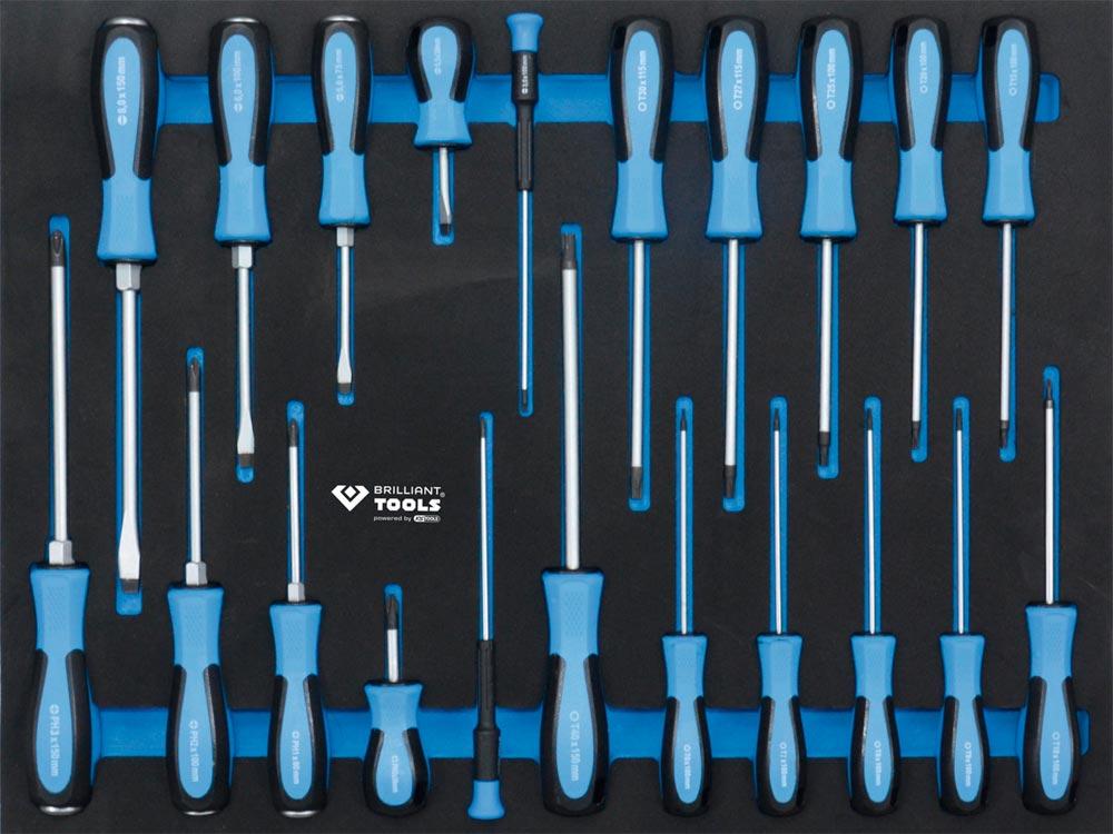 Werkstattwagen, 7 Schubladen und 473 Premium-Werkzeuge, BxTxH 770x470x975 mm, blau
