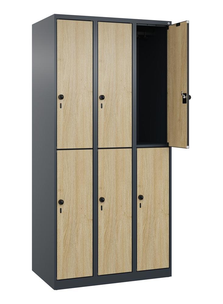 Fächerschrank, doppelstöckig, bodenstehend