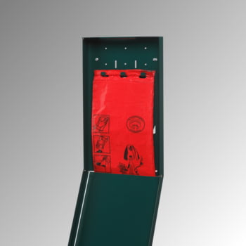 Hundekotbeutelspender - für 200 Beutel - Wand- oder Pfostenbefestigung - Eisenglimmer