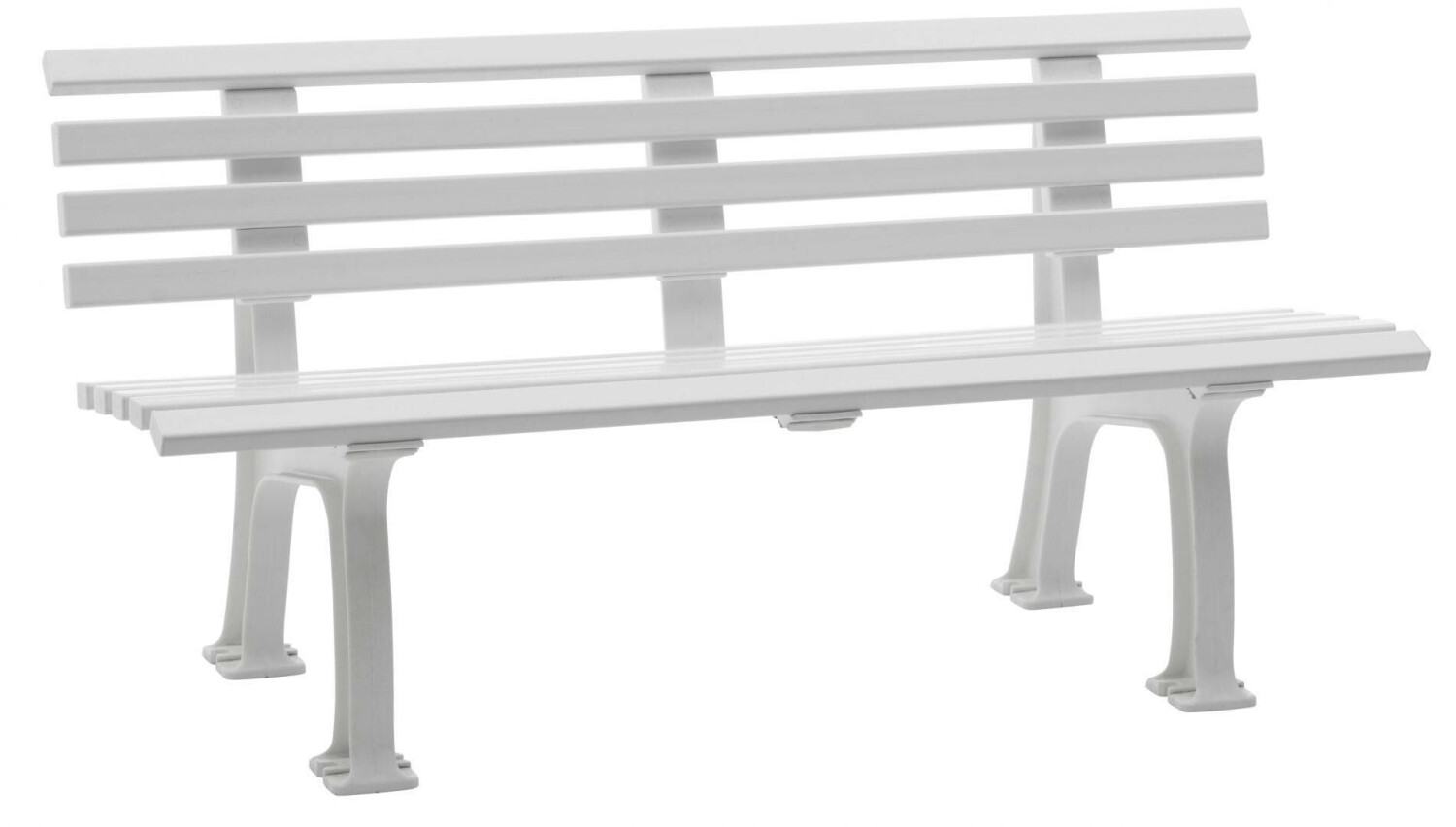 Parkbank aus Kunststoff - Breite: 150 cm - Farbe: weiss