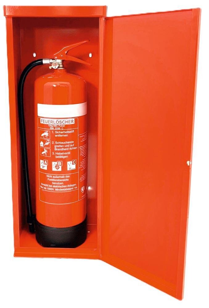 Schutzschrank Feuerlöscher - BxTxH 230x300x800 mm - 6-12 kg - rot