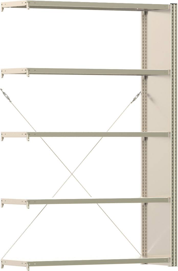 Fachbodenregal BERT - Breite: 128,5 cm - Tiefe: 40 cm - Höhe: 200 cm - 5 Böden - Anbauregal