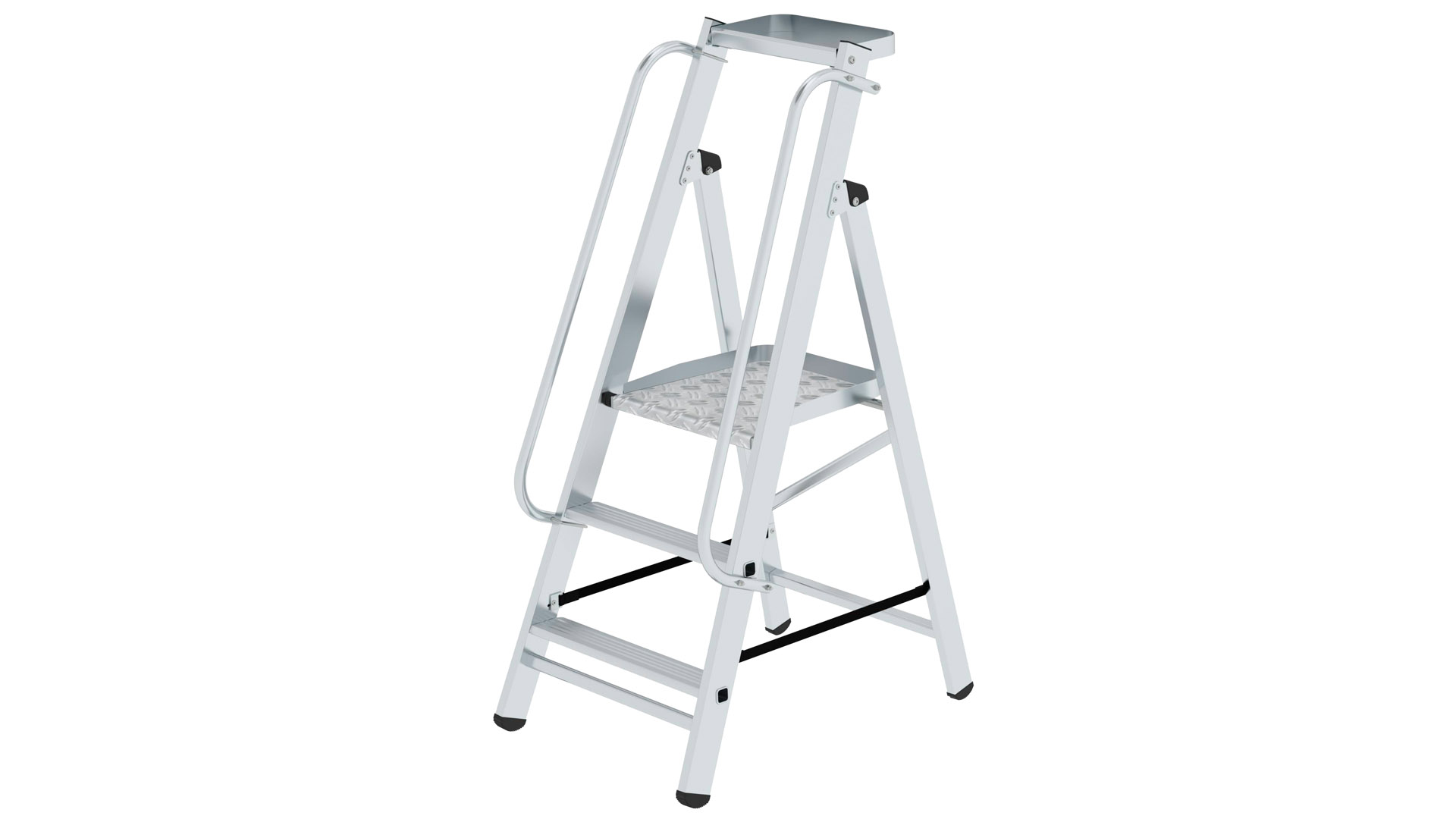 Plattformleiter mit anschraubbarem Handlauf