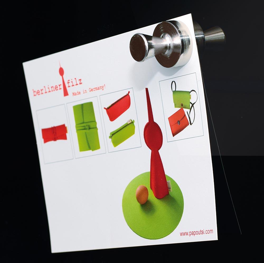 Neodym-Kegelmagnet, Durchm.32 mm, Haftkraft 22 kg, vernickelt, VE 2 Stück, hellsilber