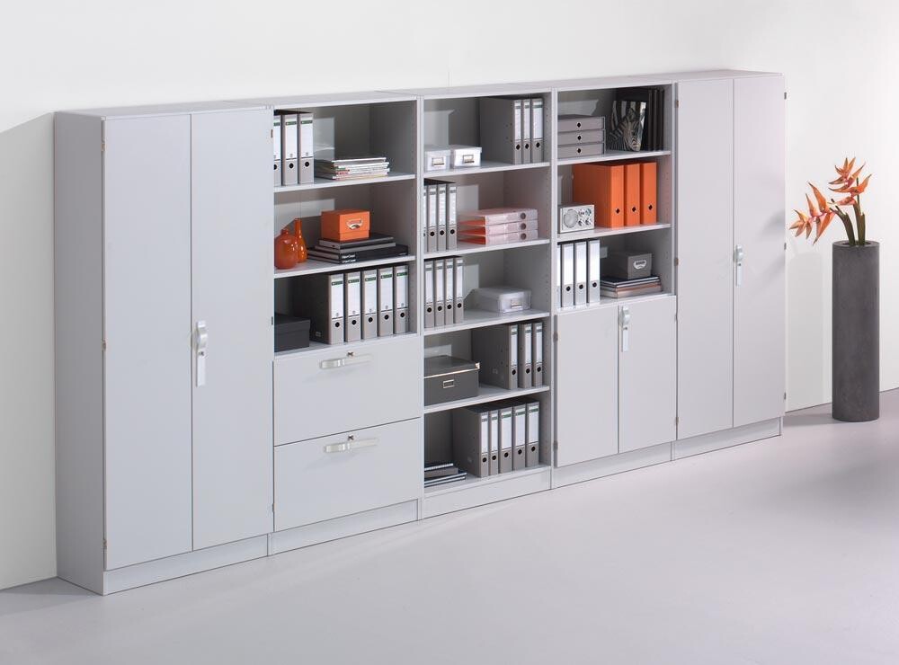 Regal auf Rollen, BxTxH 800x400x814 mm, 2 OH, 1 Boden, Dekor graphit